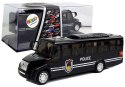 Autobus Policja Czarny z Napędem Frykcyjnym Na Baterie Dźwięk Autobus Policja Czarny z Napędem Frykcyjnym Na Baterie Dźwięk