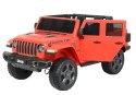Samochód na akumulator Jeep Rubicon 6768R czerwony Samochód na akumulator Jeep Rubicon 6768R czerwony
