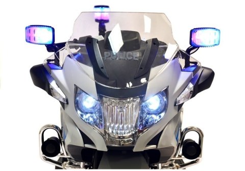 Motor na Akumulator BMW R1200 Policja Srebrny Motor na Akumulator BMW R1200 Policja Srebrny