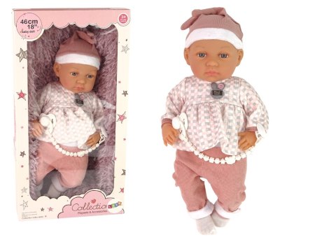 Lalka Bobas 46 cm Różowa Smoczek Kocyk Piórka Lalka Bobas 46 cm Różowa Smoczek Kocyk Piórka