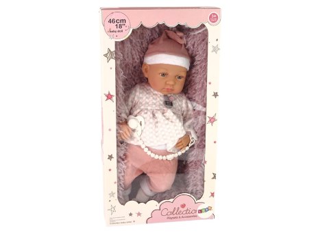Lalka Bobas 46 cm Różowa Smoczek Kocyk Piórka Lalka Bobas 46 cm Różowa Smoczek Kocyk Piórka