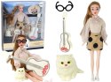 Lalka Dla Dzieci Emily z Gitarą Okulary Długie Blond Włosy Kotek Lalka Dla Dzieci Emily z Gitarą Okulary Długie Blond Włosy Kotek