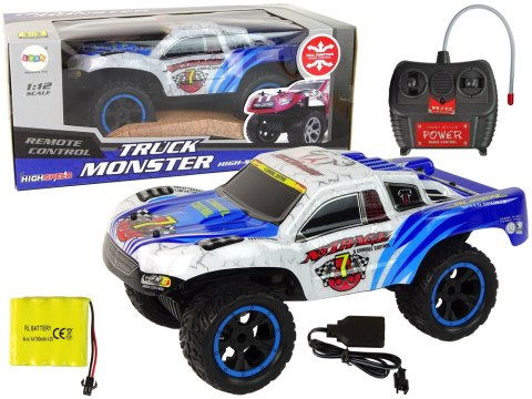 Zdalnie Sterowane Auto RC Truck Monster 1:12 Białe Zdalnie Sterowane Auto RC Truck Monster 1:12 Białe