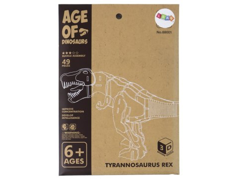Drewniane Puzzle Przestrzenne 3D T-Rex Składanka Edukacyjna 22 Elementy Drewniane Puzzle Przestrzenne 3D T-Rex Składanka Edukacyjna 22 Elementy