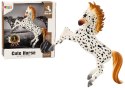 Figurka Konia Biały Koń w Kropki Stojący Stajnia Farma Cute Horse Figurka Konia Biały Koń w Kropki Stojący Stajnia Farma Cute Horse