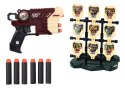 Zestaw Pistolet Z Tarczą Strzałki Piankowe Dinozaury Brązowy Zestaw Pistolet Z Tarczą Strzałki Piankowe Dinozaury Brązowy