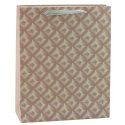 Torba Prezentowa Z Tłoczeniem Beżowa 32 x 26 x 10cm Torba Prezentowa Z Tłoczeniem Beżowa 32 x 26 x 10cm