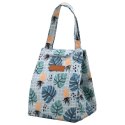 Torba Termiczna Izolacyjna Śniadaniowa Lunch Bag Liście Ananasy 25cm Torba Termiczna Izolacyjna Śniadaniowa Lunch Bag Liście Ananasy 25cm