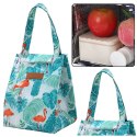 Torba Termiczna Izolacyjna Śniadaniowa Lunch Bag Liście Flamingi 25cm Torba Termiczna Izolacyjna Śniadaniowa Lunch Bag Liście Flamingi 25cm