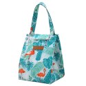 Torba Termiczna Izolacyjna Śniadaniowa Lunch Bag Liście Flamingi 25cm Torba Termiczna Izolacyjna Śniadaniowa Lunch Bag Liście Flamingi 25cm