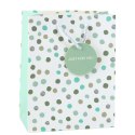 Torba Prezentowa Z Kropkami Napis Just For You 23 x 18 x 10,5 cm Torba Prezentowa Z Kropkami Napis Just For You 23 x 18 x 10,5 cm