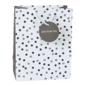 Torba Prezentowa Z Kropkami Napis Just For You 23 x 18 x 10,5 cm Torba Prezentowa Z Kropkami Napis Just For You 23 x 18 x 10,5 cm