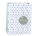 Torba Prezentowa Z Kropkami Napis Just For You 23 x 18 x 10,5 cm Torba Prezentowa Z Kropkami Napis Just For You 23 x 18 x 10,5 cm