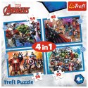Puzzle - "4w1" - Odważni Avengersi Trefl 34386 Puzzle - "4w1" - Odważni Avengersi Trefl 34386