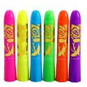 Zestaw Do Malowania Twarzy Pisaki Kredki Neonowe UV Fluorescencyjne 6szt Zestaw Do Malowania Twarzy Pisaki Kredki Neonowe UV Fluorescencyjne 6szt